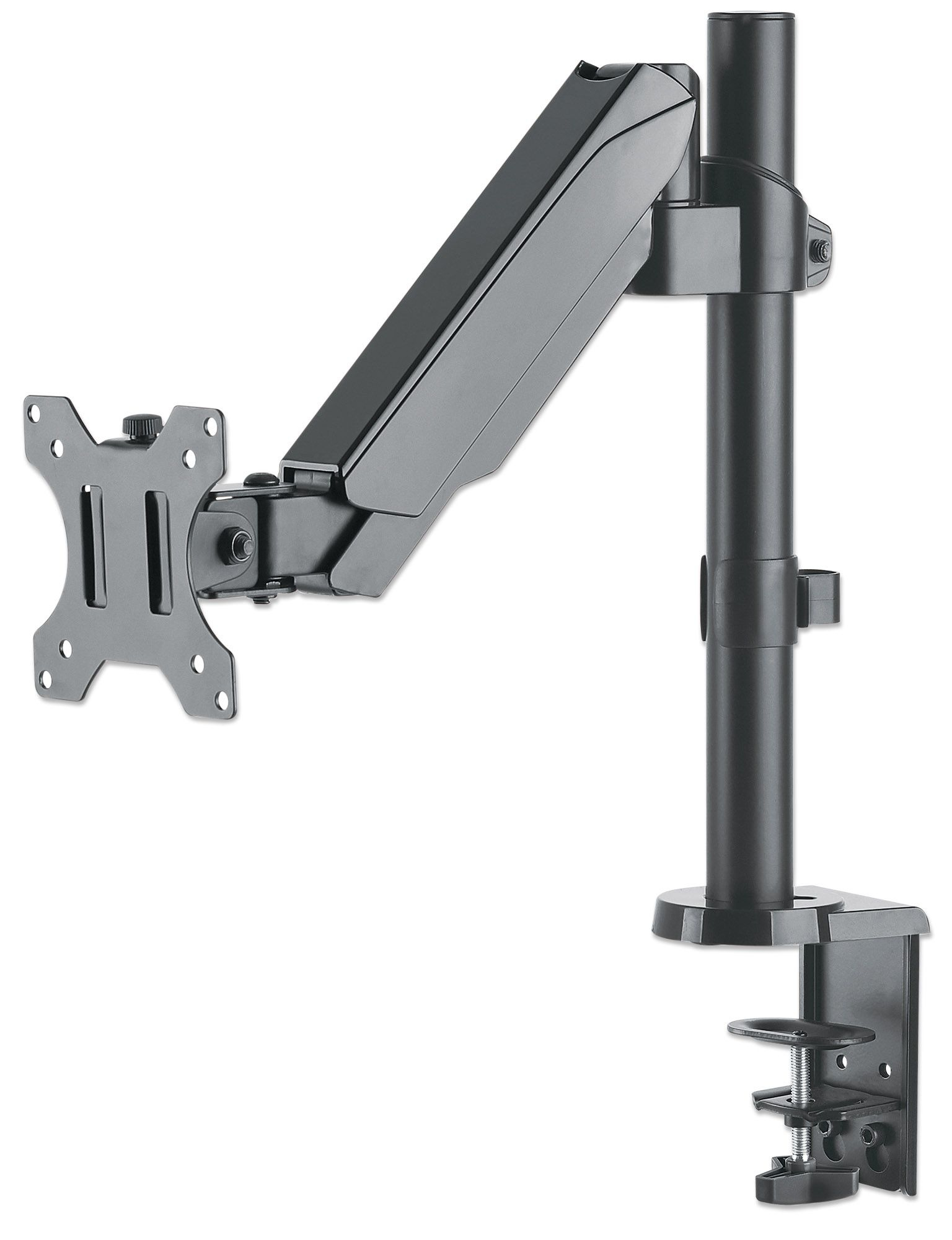 Soporte universal para monitor MANHATTAN con pistón a gas, Soporta un monitor de 17