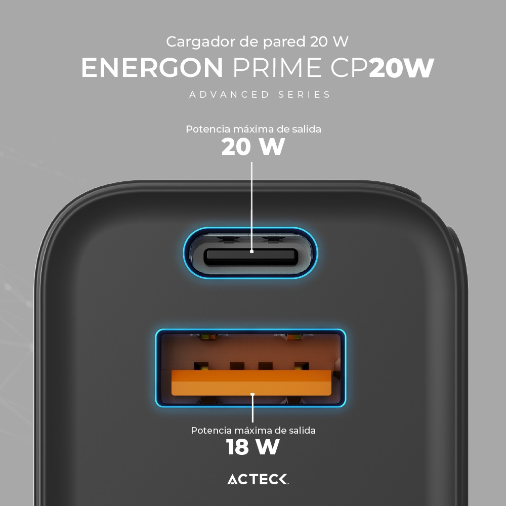 Cargador ACTECK CP20W 