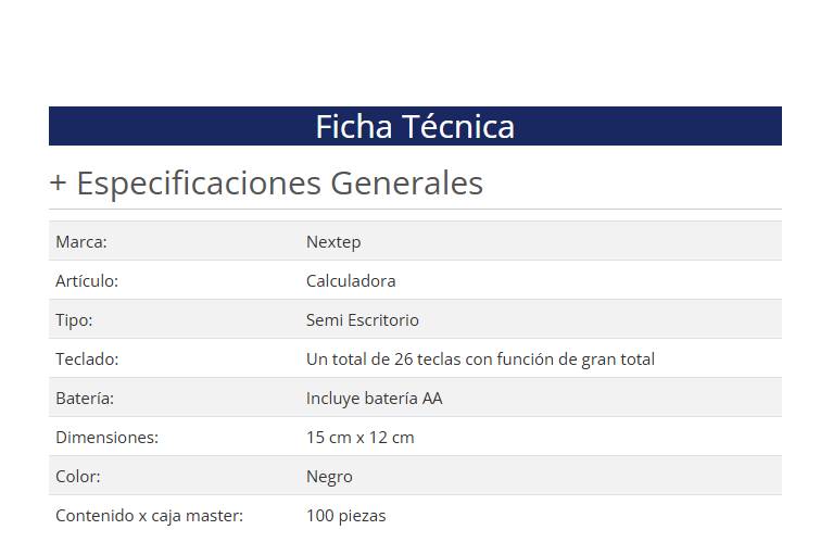 Calculadora Nextep NE-183