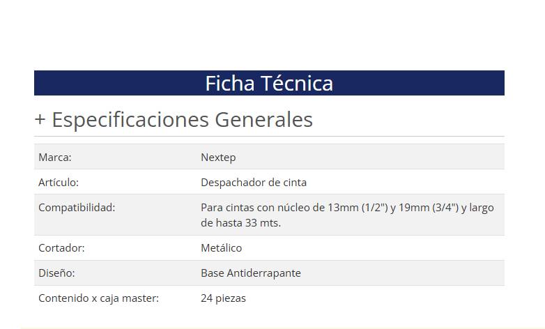 Despachador de cinta  Nextep NE-150C