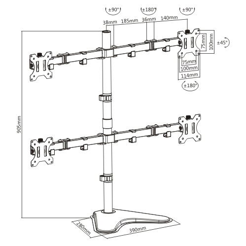 Soporte OVALTECH OVME-Q1332
