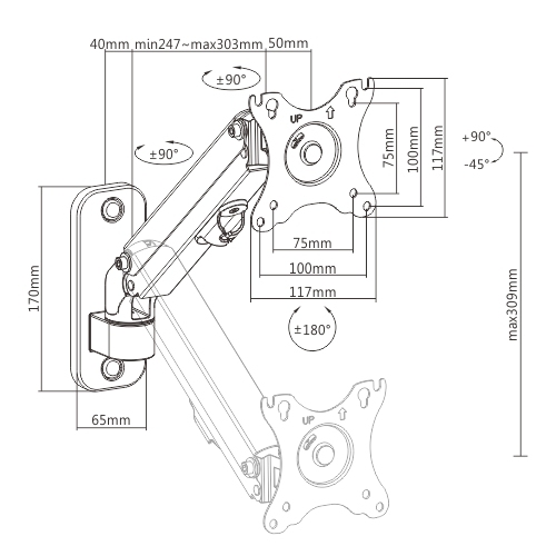 Soporte OVALTECH OVMP-S1727