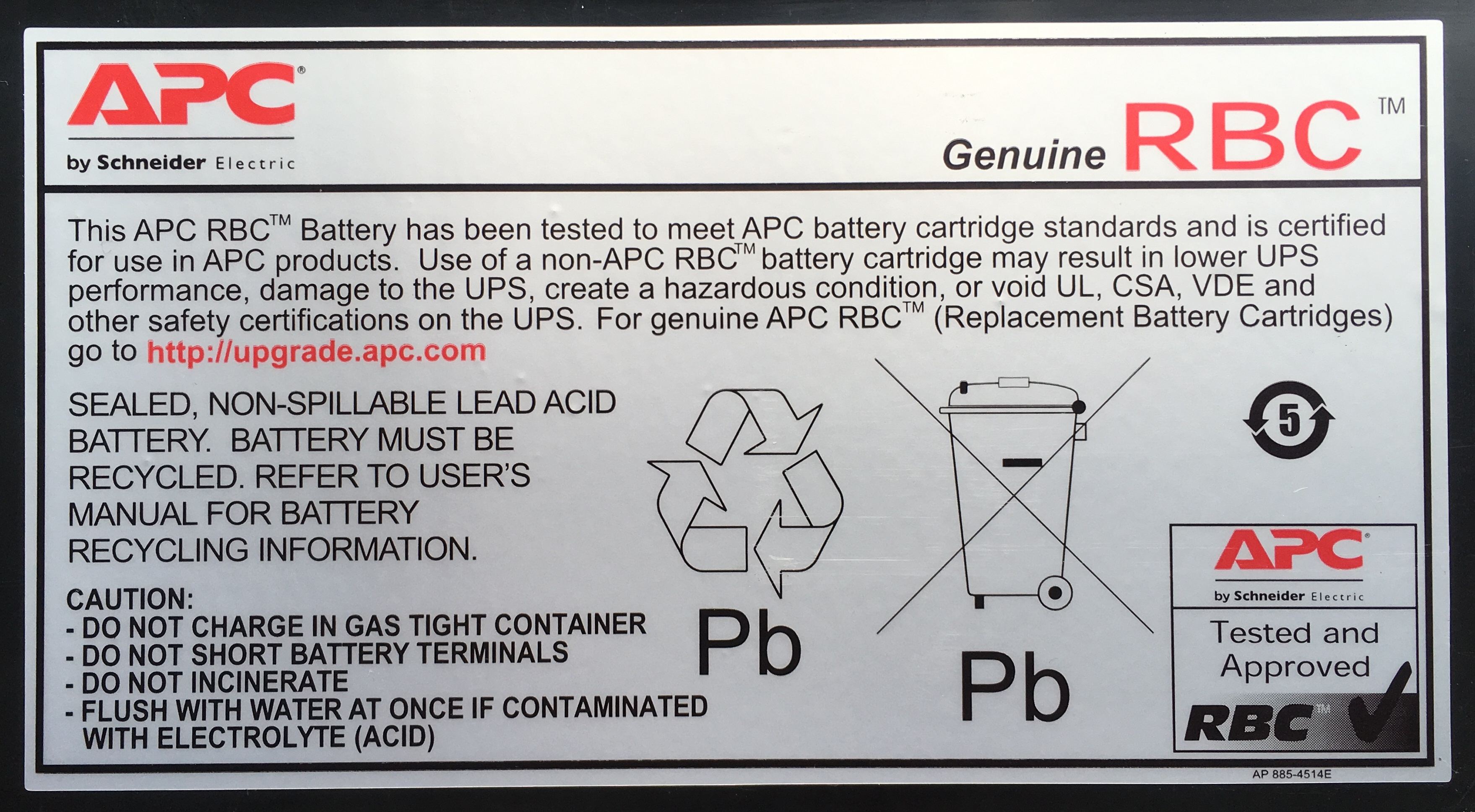 Batería APC APCRBC123
