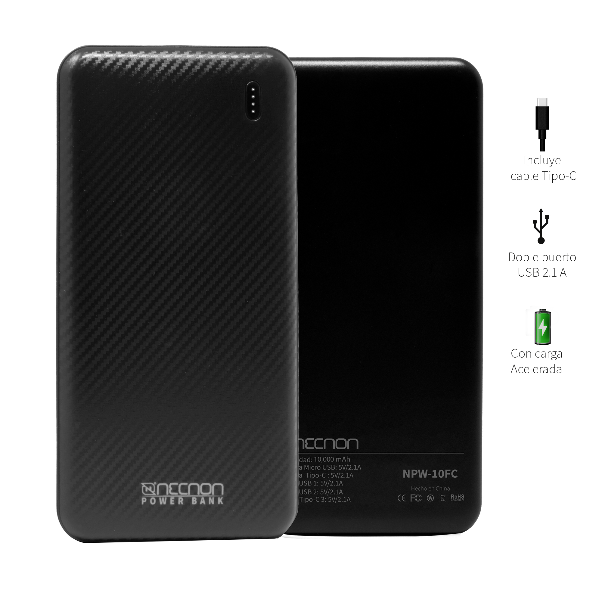 Power bank NECNON NPW-10FC