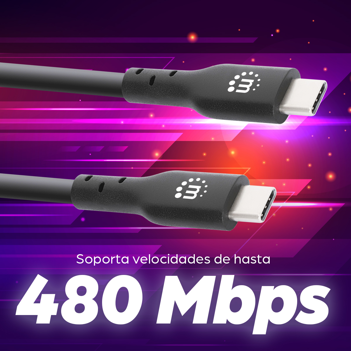 Cable USB C MANHATTAN 354868