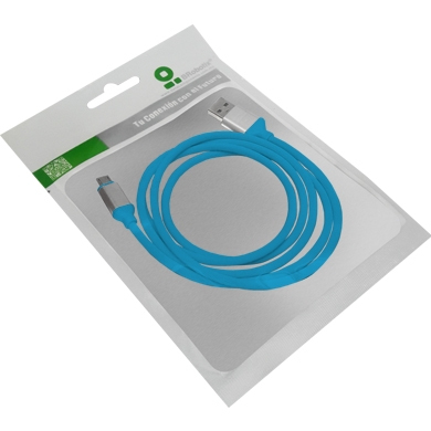 Cable USB V2.0 a Micro de PVC Texturizado BROBOTIX 161208A