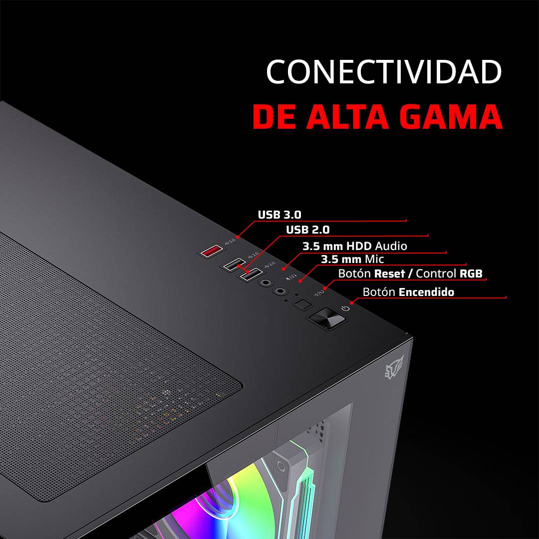 Gabinetes Gaming Balam Rush TANK GLOW MAX 3900