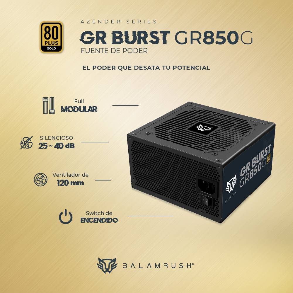 Fuente de poder Balam Rush GR850G 