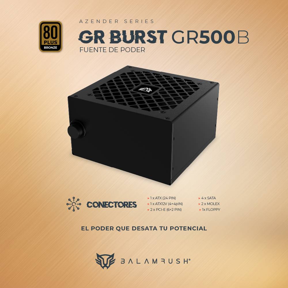 Fuente de poder Balam Rush GR500B 