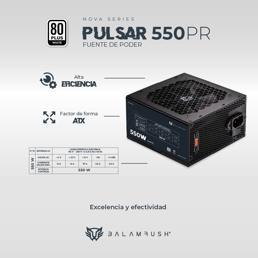Fuente de poder Balam Rush 550PR 