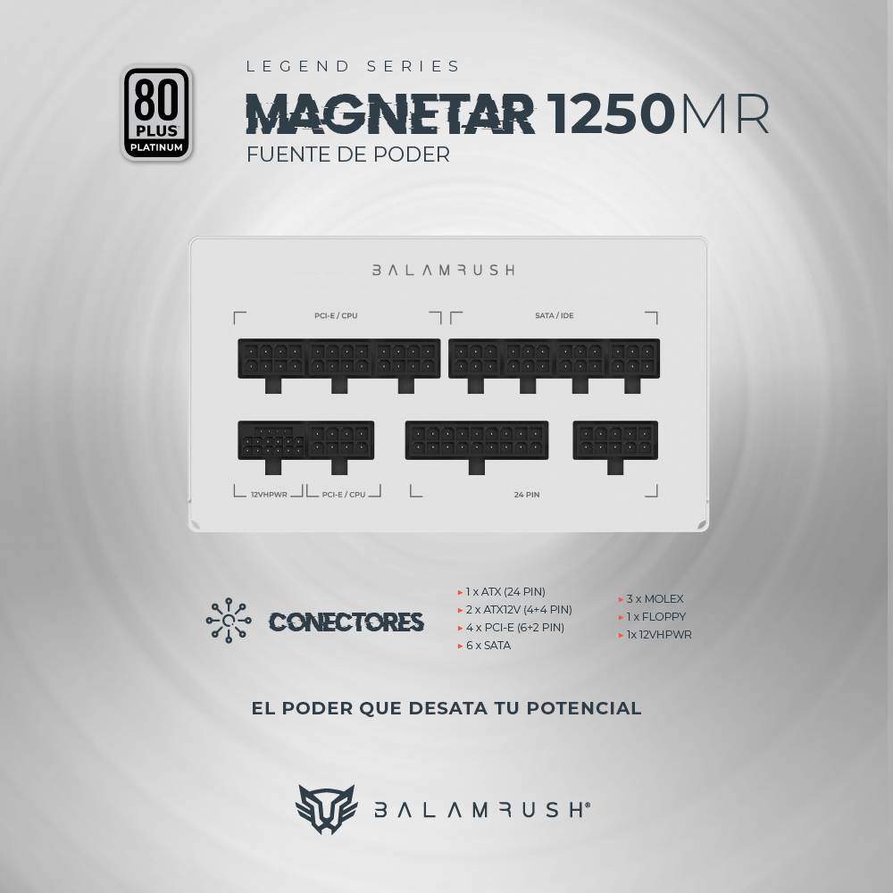 Fuente de poder  Balam Rush 1250MR 