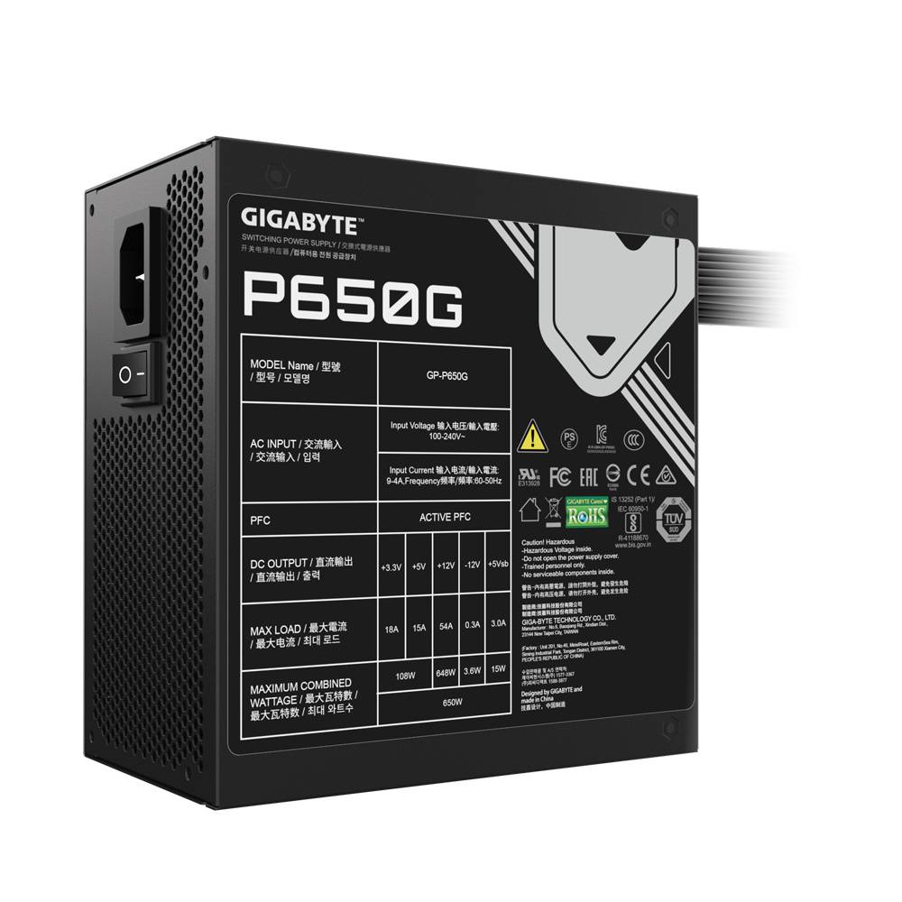 Fuente de poder GIGABYTE GP-P650G-PG5   