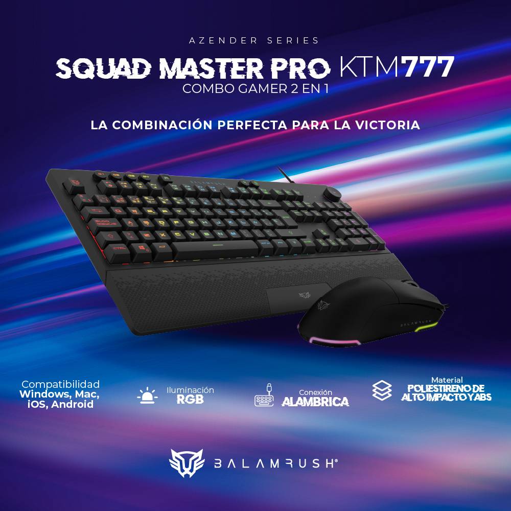Kit teclado y mouse Balam Rush KTM777 