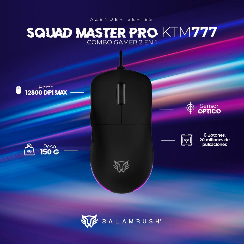 Kit teclado y mouse Balam Rush KTM777 