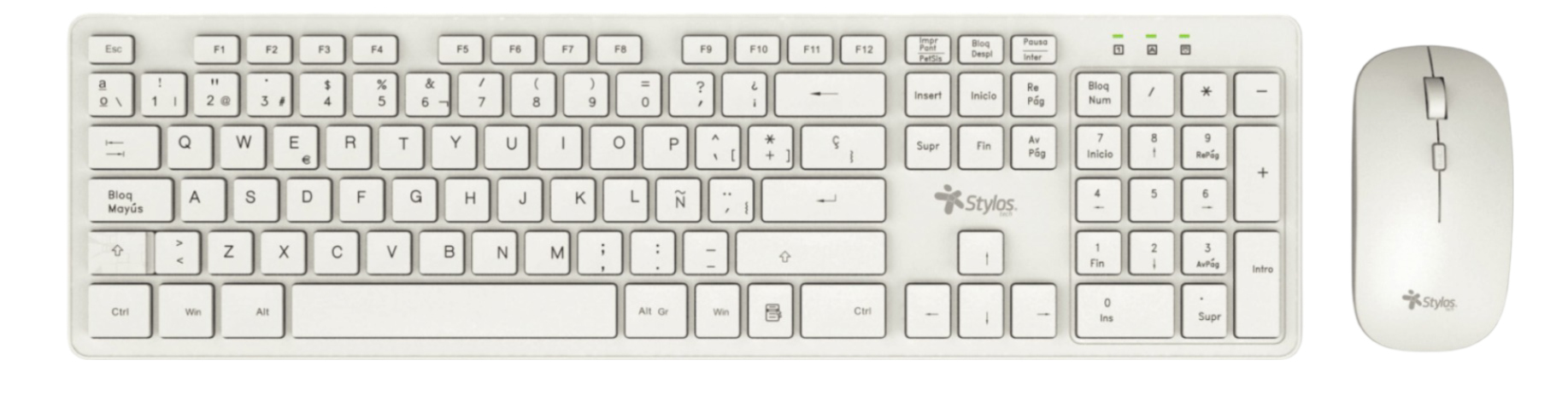 Kits para Teclado y Mouse Stylos STPKTM5W