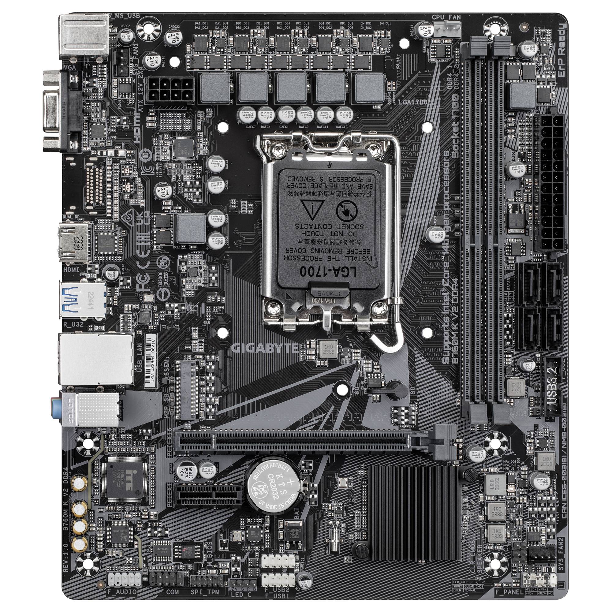 Motherboards GIGABYTE B760M K V2 DDR4