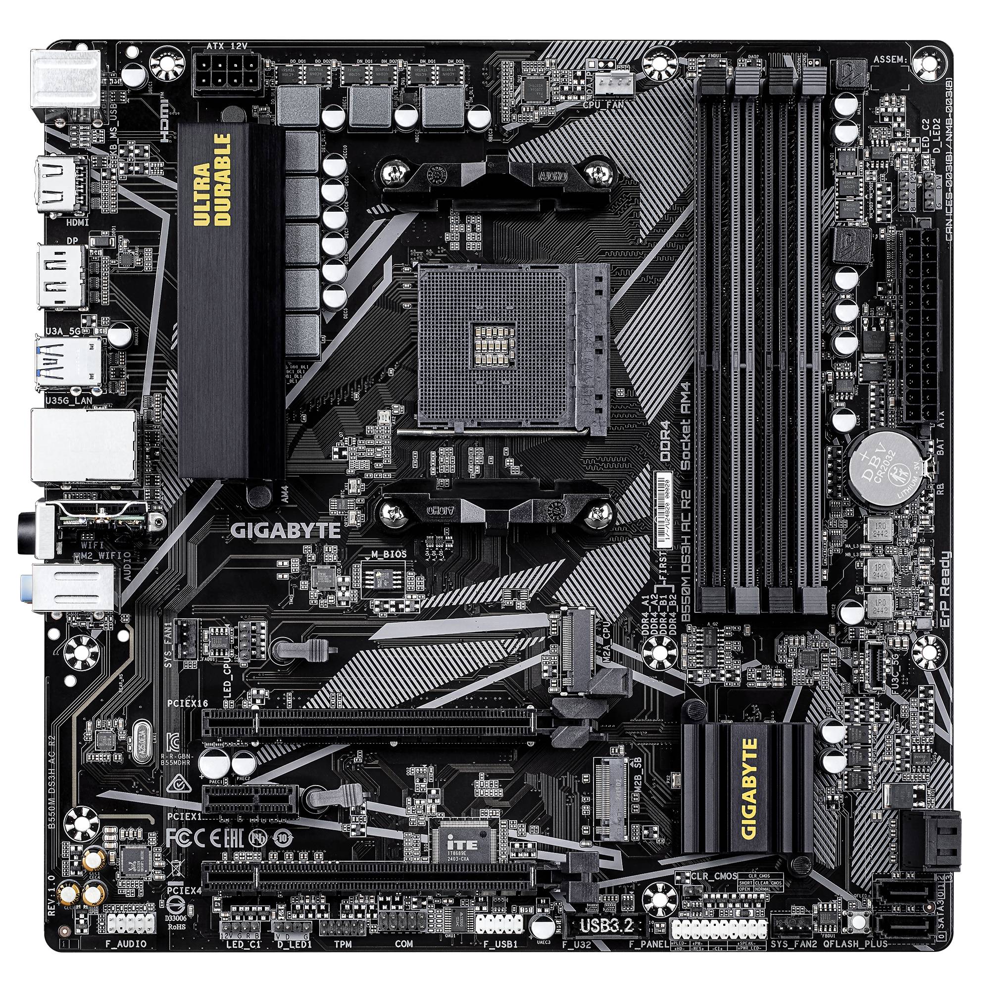 Motherboards GIGABYTE B550M DS3H AC R2