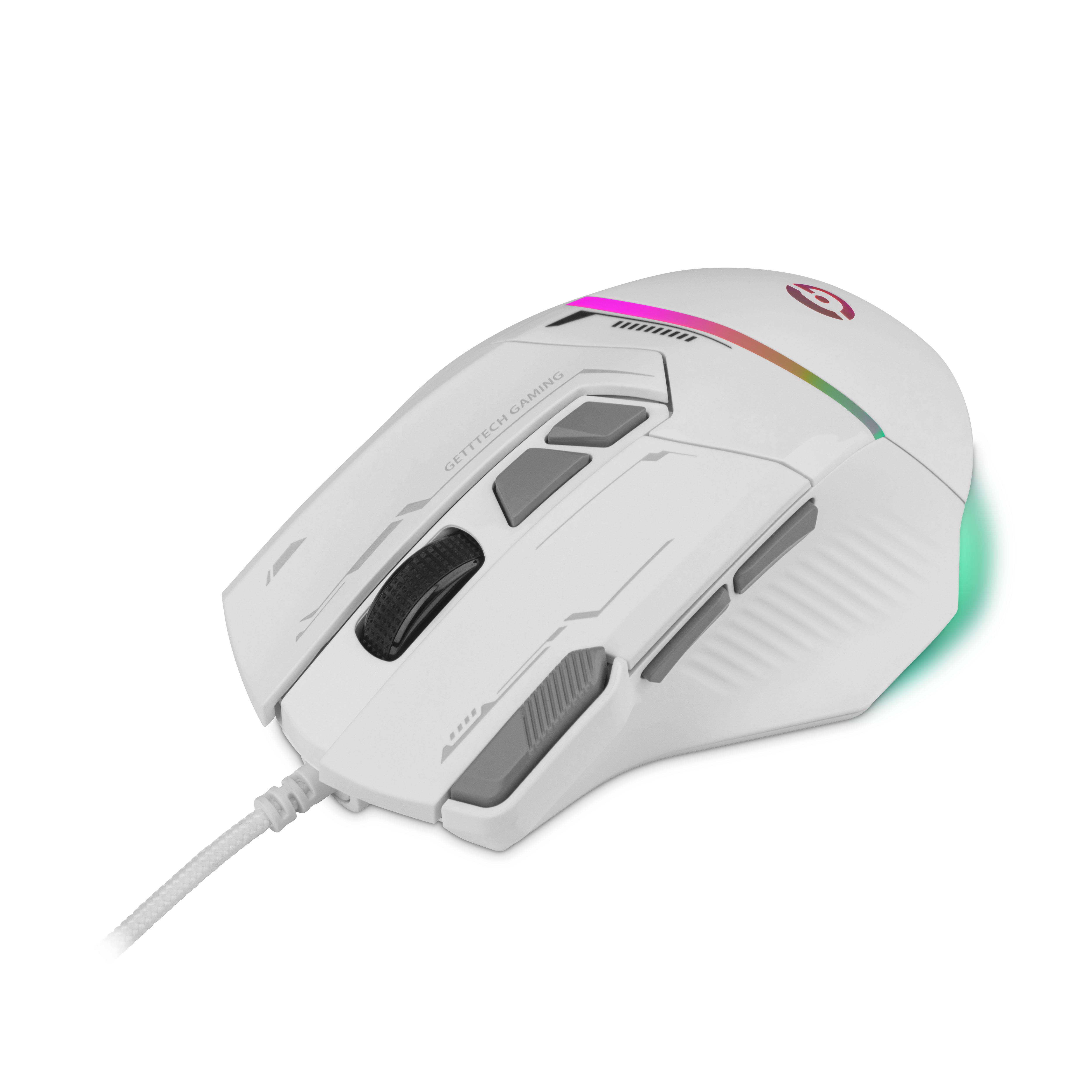 Mouse GETTTECH GPM-RGBWR-G1-WH