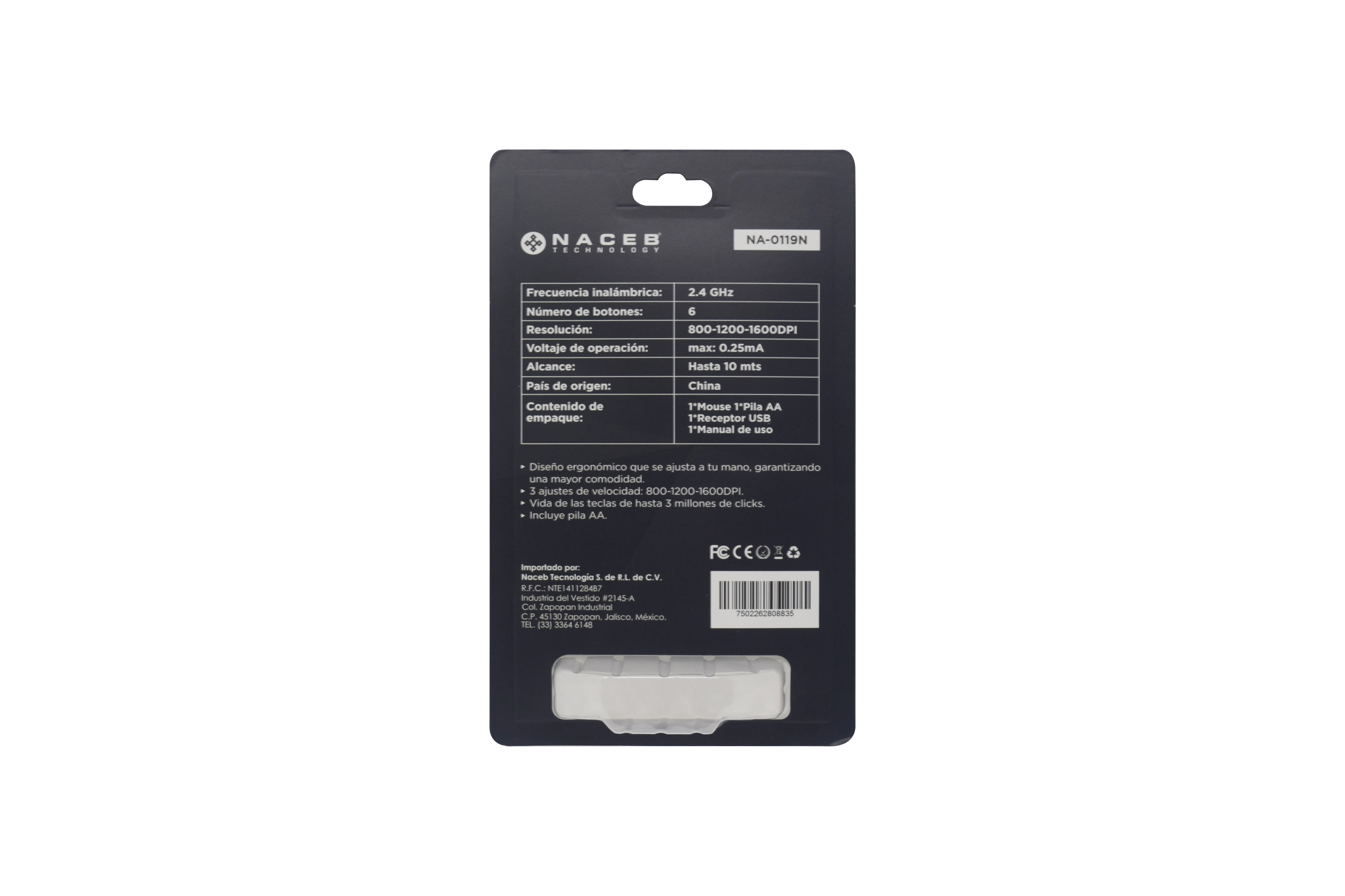 Mouse Naceb Technology NA-0119N