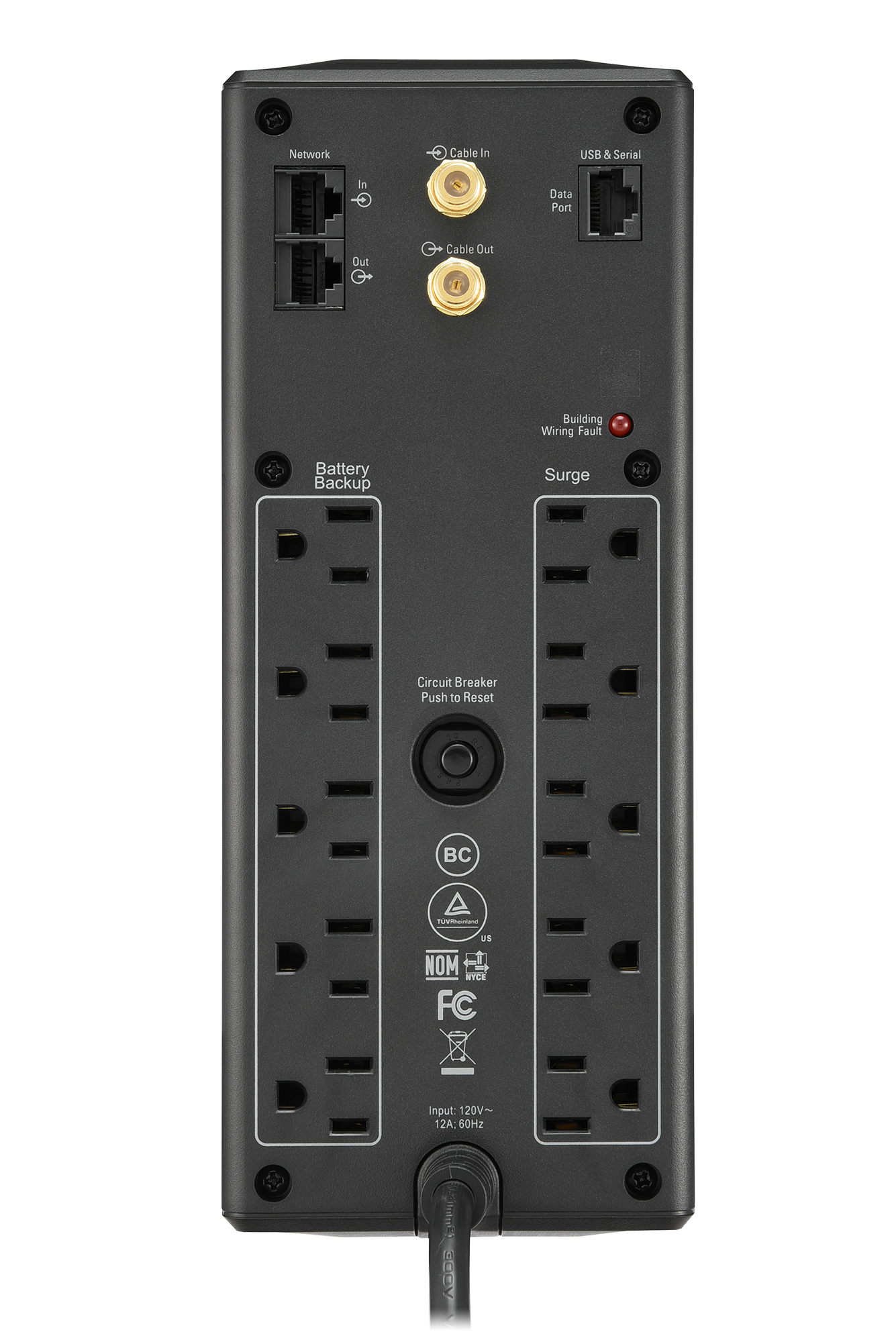 No Break Capacidad 1500 VA, 900 W, 120 V con  APC BX1500M-LM60