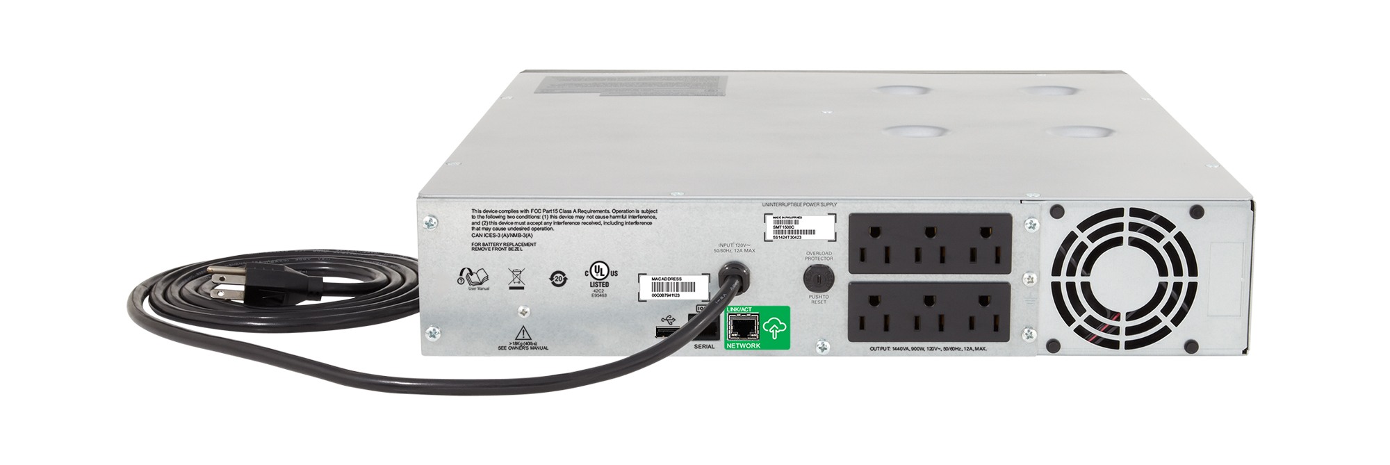 No Break Capacidad 1500 VA 900 watts, 120V, L APC SMC1500-2UC