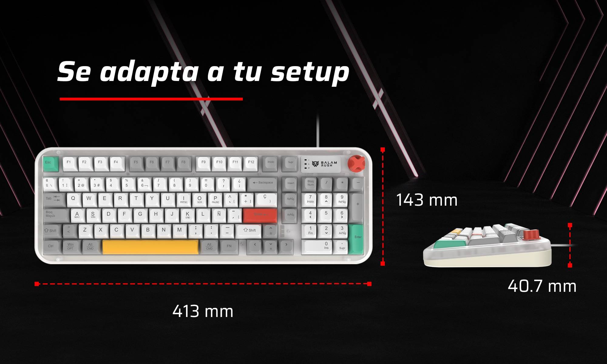 Teclados Gaming Balam Rush KG500F