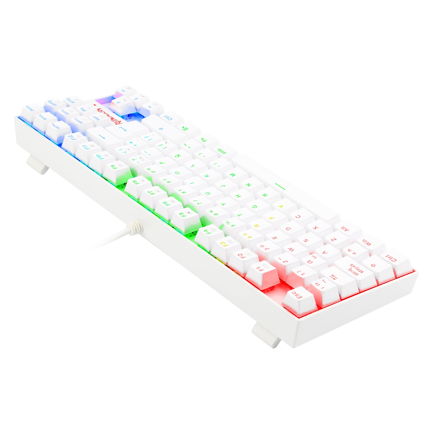 Teclado Mecánico Redragon Kumara White RGB